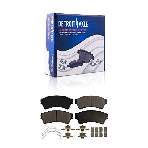 Detroit Axle - 11.77" Front & 11.02" Rear Drilled Slotted Rotors + Brake Pads Replacement For Fusion Lincoln Mkz Zephyr Mazda 6 Milan - 8Pc Set #TOP6