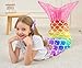 NikNio Mermaid Tail Blanket for Girls Soft Flannel Wearable Blanket Sleeping Snuggle Kids Christmas Gift Ideal 3-4 4-6 7-8 10-12 Rainbow Pattern