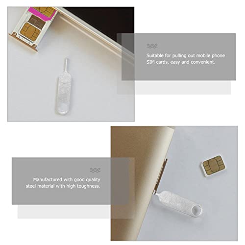 jojofuny 100 pçs bandeja de cartão SIM pino ferramenta de remoção de ejetor abridor de agulhas ejeto