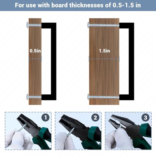 WellMade 10 Pack Matte Black Cabinet Pulls 5 Inch Hole Center (5.4" Overall Length), Modern Solid Square Kitchen Drawer Handles for Cabinets and Dresser, Heavy Duty Cabinet Hardware — view 4