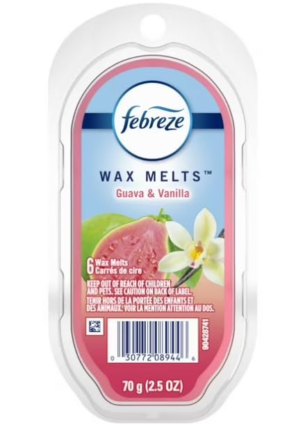6 Pack - Febreeze Wax Melts Guava and Vanilla Scent
