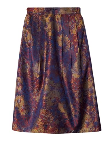 Jupe midi en brocart jacquard HangErFeng, l'élégance du luxe traditionnel pour femme élégante 167