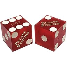 Authentic Las Vegas Casino Table-Played Craps Dice Pair Matching Serial Numbers