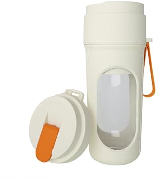 fraxinus Electric Shaker Bottle, Blender Bottles For Fruit Mixes, Portable Mixer Cup. Orange