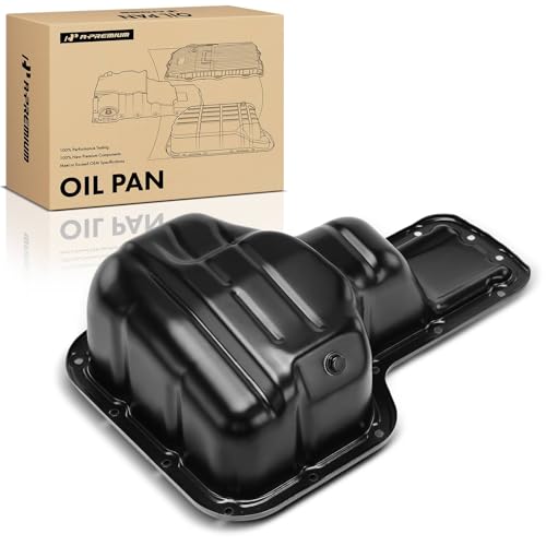 A-Premium Engine Oil Pan Sump with Drain Plug Compatible with Toyota Corolla 1998-2008, Celica 2000-2005, Matrix 2003-2008, Chevrolet Prizm 1998-2002, Pontiac Vibe 2003-2008, 1.8L, Replaces 121010D010