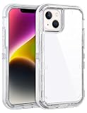 WOLLONY for iPhone 14 Plus Clear Case 3 in 1 Hybrid Heavy Duty Protection Shockproof Hard Bumper Ant