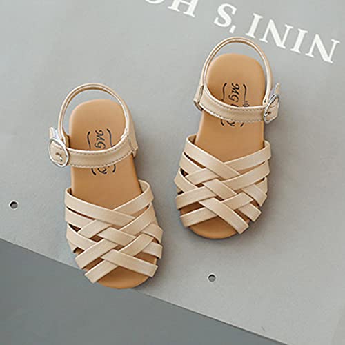 Sandals for Toddler Girls Beach Children Non-Slip Shoes Sandals Open-Toed Girls Soft-Soled Kids Princess Girl's Shoes (Pink, 8 Toddler)2