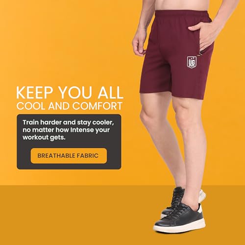 Image of Ultimate Goal Sports Athletic Shorts with Zip Pockets|Lightweight Activewear | Sportswear Shorts | Gymwear| Exercise Shorts | Dry-Fit Shorts | Running Shorts