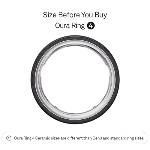 Image of OURA Ring 4 - Stealth - Size 8 - Smart Ring | Size First Ring 4 Sizing Kit | Sleep Tracking Wearable - Heart Rate - Fitness Tracker - Up to 8 Days Battery Life