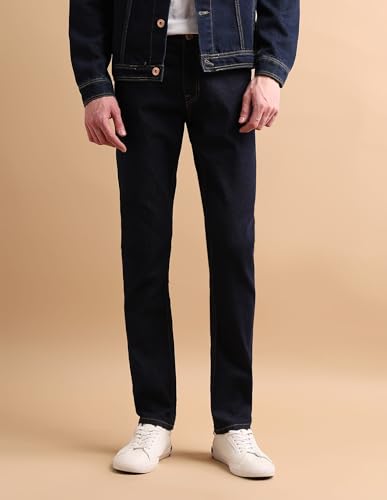 Image of U.S. POLO ASSN. Denim Jeans for Men - Slim Tapered Fit, Mens Jeans for Office & Regular Wear - 38, Blue