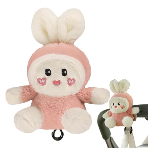 Gancho para bolsa de cochecito, clip para cochecito con animal de peluche, ganchos para bolsa de pañales con animal de peluche para carrito