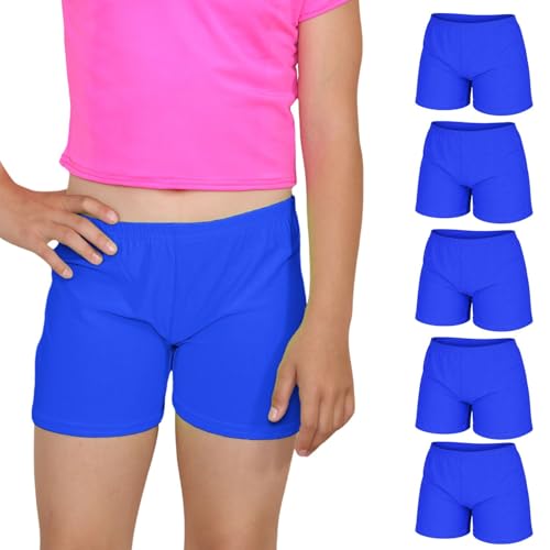 Short de cyclisme fille respirant lot de 5 mini-leggings extensibles sport et yoga