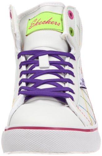 Skechers SKECHERS(スケッチャーズ) Women High Cut, White Multicolor, 25.0 cm