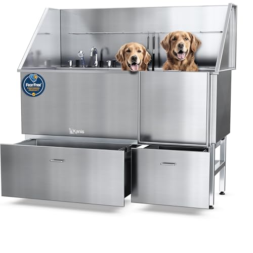 KANIS Professional Stainless Steel Dog Bathing Station - Grooming Tub ...