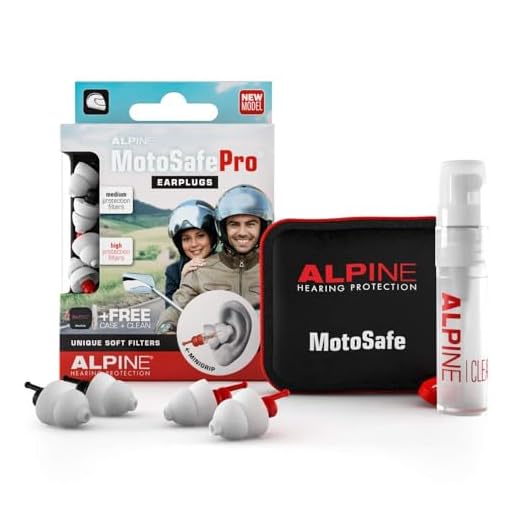 Alpine MotoSafe Pro - Premium Motorcycle Ear Plugs for Wind Noise Reduction - Motorcycle Hearing Protection - Ultra Soft Audible Filter Hearing Protection for Motorcycle - 2 Pair