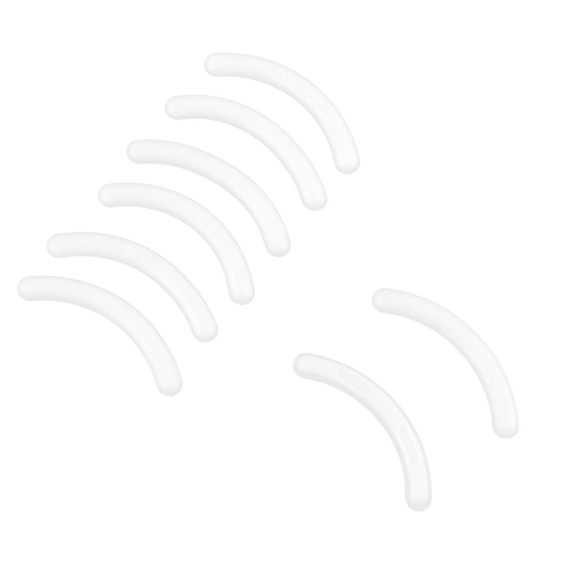 uxcell 8 Pcs Replacement Makeup Tool Eyelash Curler Rubber Pad Cushion White