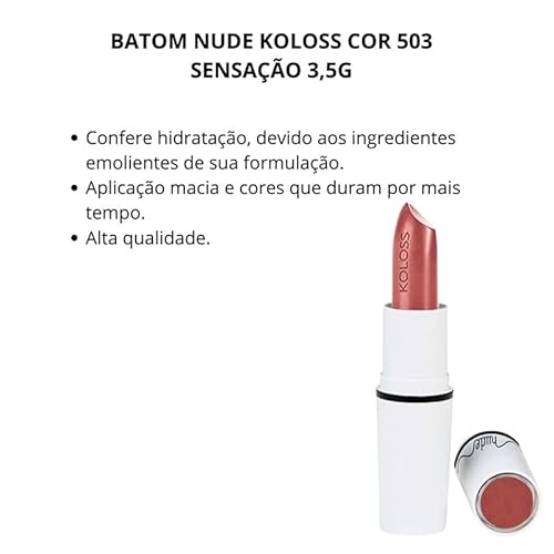 Koloss Batom Nude 503 Sensação