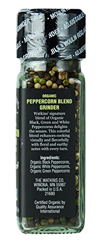 Watkins Organic Grinder, Peppercorn Blend, 2.4 Ounce, 3-Pack image 5