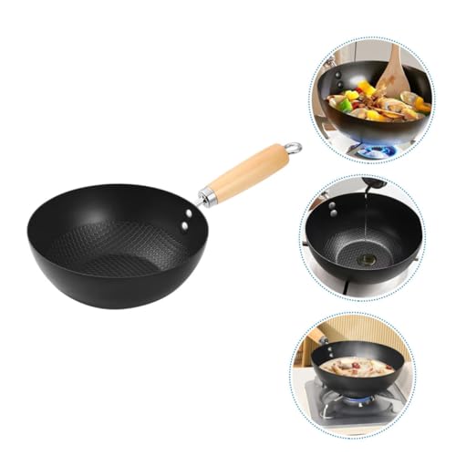 Wok Zerodeko de hierro y madera, antiadherente 40 cm miniatura 6