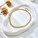 HETICA Gold Chunky Gold Necklace for Women, Round Ball Charm Necklace Adjustable Fashion Gold Necklace High Polished Metal Ball Chain Choker Necklace Jewelry Gift