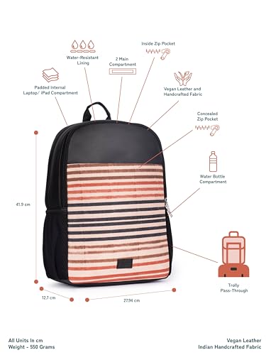 Image of ZOUK Statement Backpack 16.9 L Medium Water Restant Office Laptop Bag /Backpack for Men with padded Tablet & Laptop Compartment - 15.6 inch