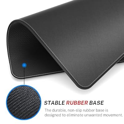 MROCO Mouse Pad 3-Pack [30% Larger] with Anti-Fray Stitched Edges, Premium Waterproof Surface, Non-Slip Rubber Base, Computer & Gaming Mouse Mat for Laptop, Office & Home, 8.5 x 11 in, Black