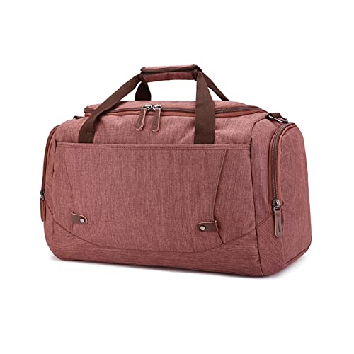 FANDARE Duk retro resväska weekend väska herr axelväska sportväska stor dam tote väska moderskap resväska, Brun, L