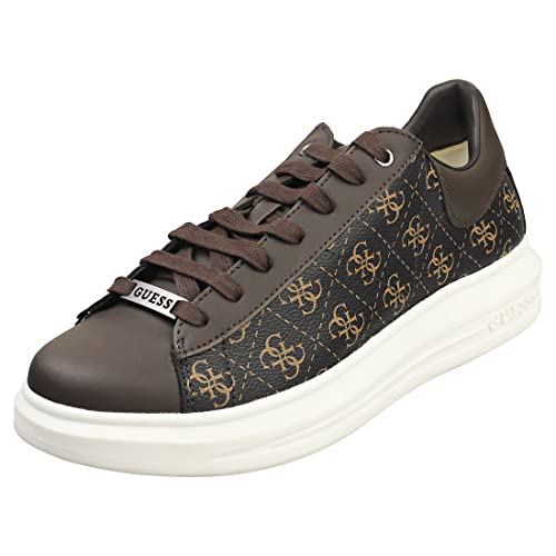 Guess VIBO CARRYOVER, Sneaker Hombre, Marrón Ocre, 45 EU