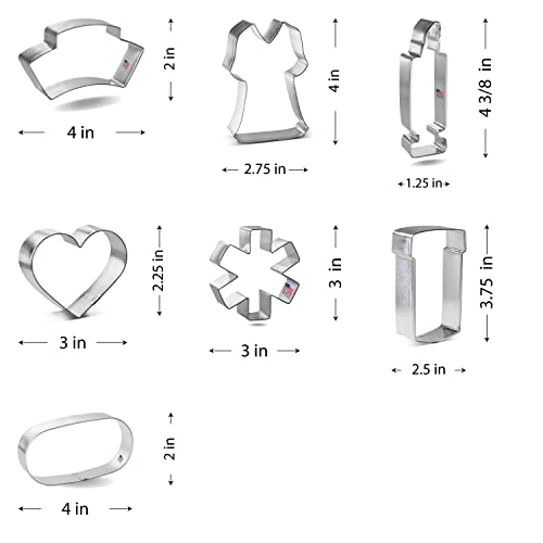 Foose HS0488 Cookie Cutter 7 Piece Nurse Themed Cookie Cutter Set thumb #3