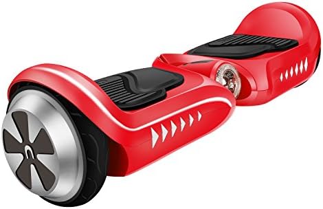 IOCHIC Smart-K2 Self Balancing Hoverboard Skins UL2272 Certificate Two-Wheel Self Balancing Electric Scooter for Kids, LED Light (RED)
