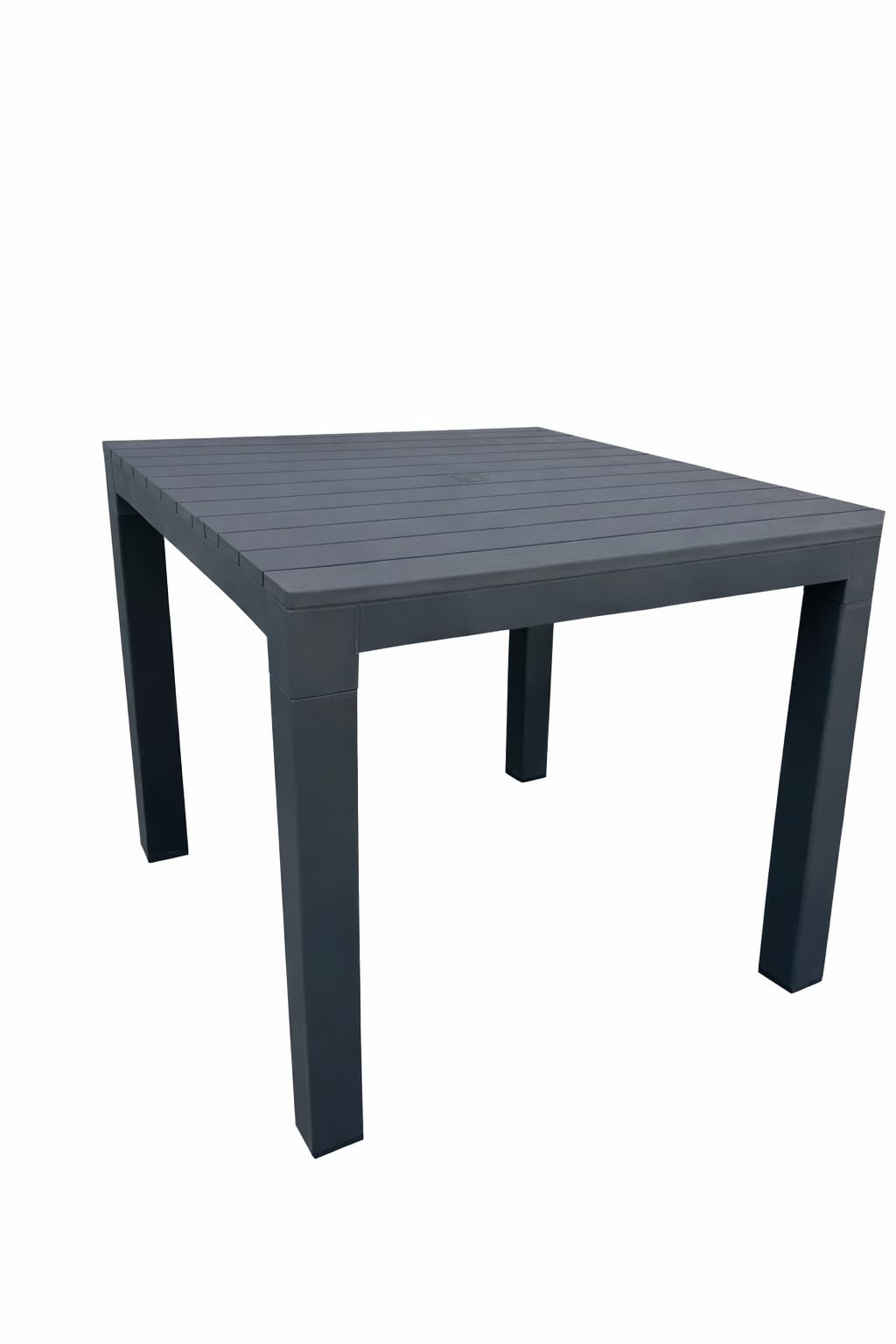 Set Tavolo da Giardino 80x80 cm con 4 Sedie – Tavolo Quadrato da Esterno in Resina – Colore Antracite