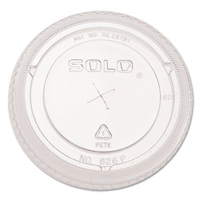 SOLO Cup Company Ultra Clear Flat Cold Cup Lids, Pet, 2 Packs of 100 Lids (200 Total)