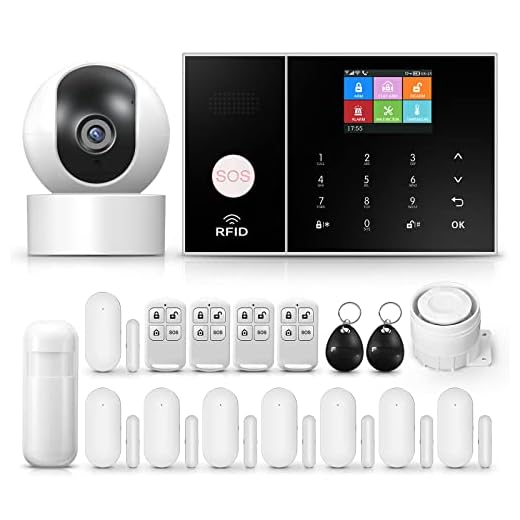 Système de sécurité Domestique, système d'alarme sans Fil pour caméra de Surveillance 1080p avec sirène d'alarme 120 DB Compatible avec Alexa Google