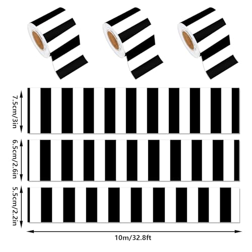 Tableau d'affichage décoré avec le rouleau de bordure à rayures Whaline