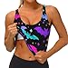 Women Girls Summer U-Shaped Back Sports Bras Elastic for Halloween Cool Bats Athletic Tops with Pads Quick Dry Sportswear for Workout Training