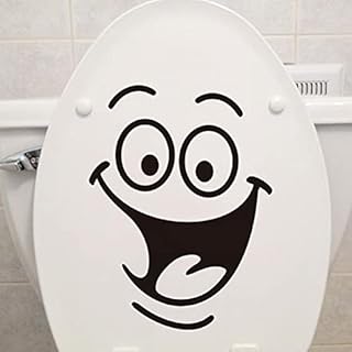 ملصق ديكور فينيل للمرحاض من شعلان - اسود