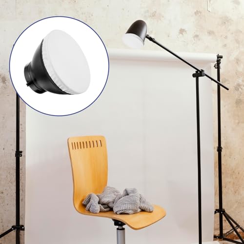 Light Diffuser, 4Pcs 7\"/18cm White Standard Cloth Soft Cover Diffuser Lamp Sock for Studio Strobe Reflectors Ring Lights Standard Reflector Lights Flash - Thumbnail 4