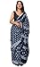 Sidhidata Women's Chanderi Cotton Printed Saree With Unstitched Blouse Piece (PomPom Navy Blue_Navy Blue_Free Size)