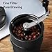 banapoy All in 1 Manual Coffee Bean Grinder, Portable Pour Over Coffee Maker with 300ml Travel Cup, Grinder, Filter Dripper, Coffee Mill Hand Brew Kit for Camping, Outdoors (Black)