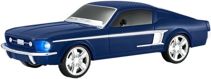 Miniatura 9 de QFX Bluetooth 1965 Retro Car Replica Altavoz, Altavoces de 3 pulgadas, Enlace manos Libres, Micrófono incorporado, Radio FM y Luces LED de fiesta,