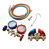 Kit completo de pruebas de HVAC: este kit de manómetro de colector proporciona un conjunto completo de herramientas de prueba, carga y evacuación para sistemas de aire acondicionado y refrigeración automotrices, comerciales y residenciales.