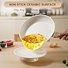 EWFEN 25 Pcs Pots and Pans Set, Nonstick Ceramic Cookware Sets, Healthy Non-Toxic, Large Capacity, Induction Compatible, Cooking Set with Frying Pans & Saucepans, PFAS/PTFE/PFOA Free, Cream White #4