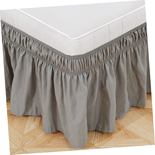 Faldones de cama desmontables para ocultar el canapé gris 4
