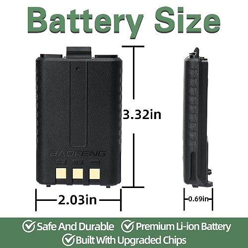 Baofeng Uv-5R Battery Bl-5 1800Mah Battery Rechargeable Support Type-C Usb Direct Charge For Walkie Talkie Baofeng Uv 5R,Bf-F8Hp,Uv-5X3,Gt-5R,Uv-5Re Two Way Radio thumb #6
