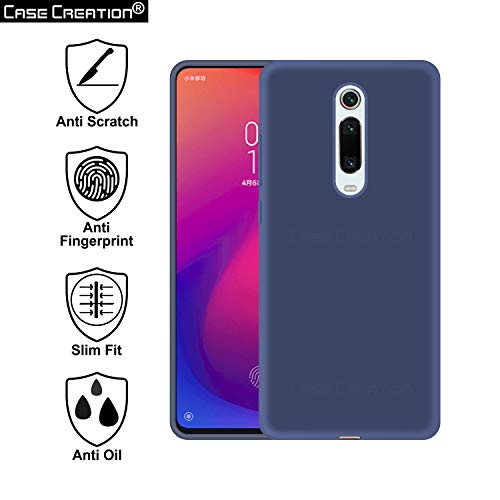 Image of Case Creation Luxurious OG Series for Xiaomi Mi A3 Case Cover,Anti-Dirty Slim Case Frosted Matte Cute Candy TPU Raised Bezel (Splash of Color) Back Cover for Xiaomi Mi A3 -Navy Blue