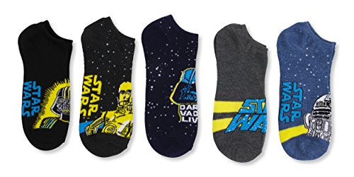 STAR WARS Men's Classic 5 Pack No Show Socks3
