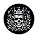 Produktbild Skelettkönig Magnet rund mit Flaschenöffner rund Totenkopf mit Krone Skelett Schädel Knochen Kopf Monarchie Symbol Kraftvoller Skelettkönig Magnet rund mit Flaschenöffner