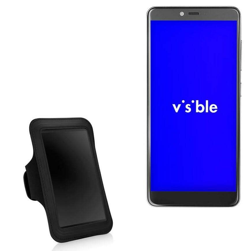 BoxWave Case Compatible with ZTE Visible R2 - Sports Armband, Adjustable Armband for Workout and Running for ZTE Visible R2 - Jet Black