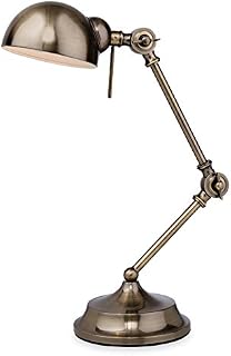 Firstlight Products Beau Table Lamp, Brushed Steel, E14 (Small Edison Screw)