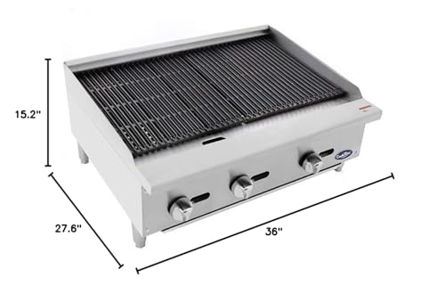 Cook Rite ATRC-36 Natural Gas Radiant Commercial Charbroiler Heavy Duty Bbq Grill Broiler thumb #3